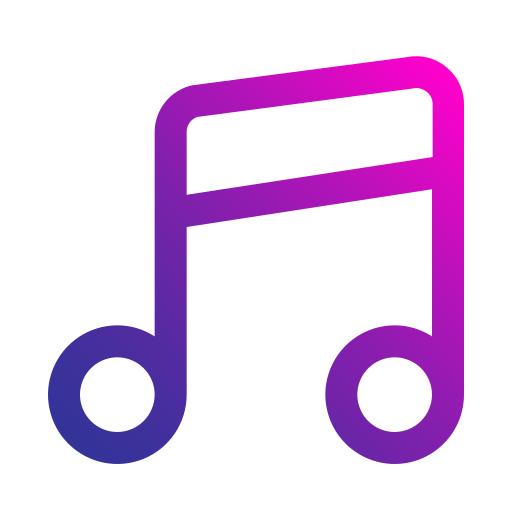 Music note Generic gradient outline icon