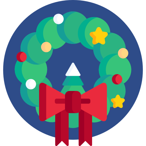 corona de navidad icono gratis