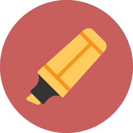 resaltador icono gratis