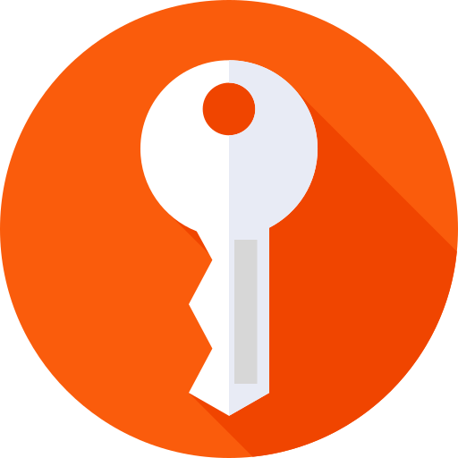 Key Flat Circular Flat Icon