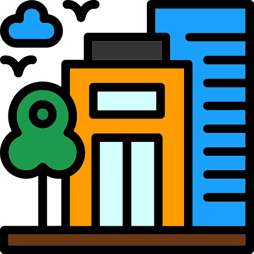 paisaje urbano icono gratis