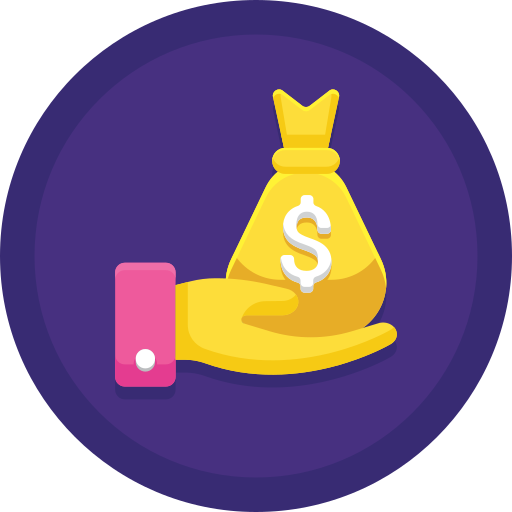 bolsa de dinero icono gratis