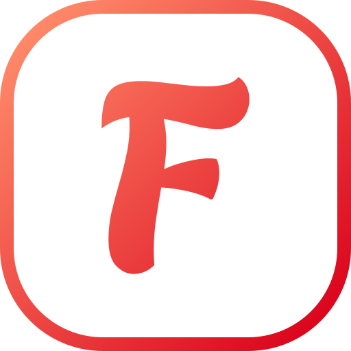 Letter f Generic gradient fill icon