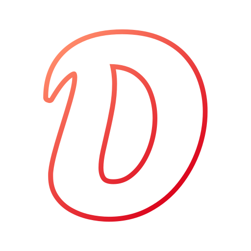 Letter d Generic gradient outline icon