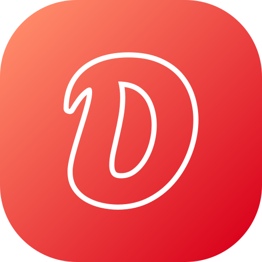 Letter d Generic gradient fill icon