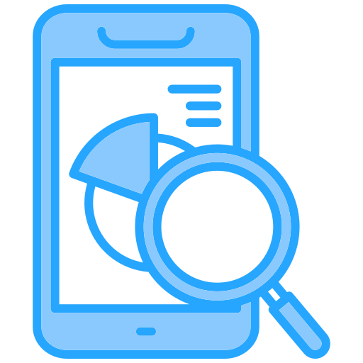 análisis móvil icono gratis