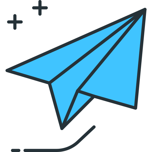 avion de papel icono gratis