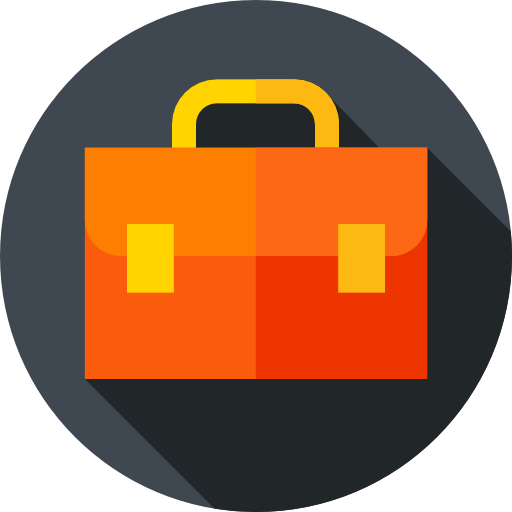 Suitcase Flat Circular Flat icon