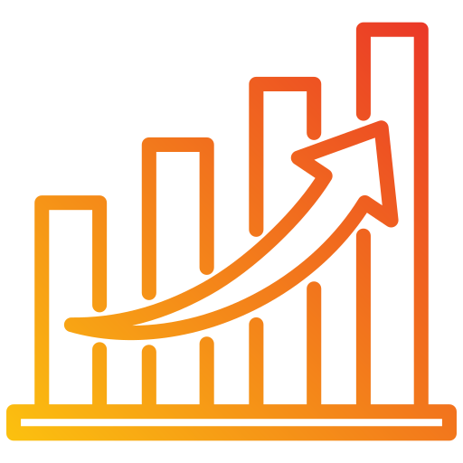 crecimiento económico icono gratis