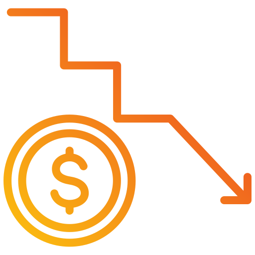 Economic crisis free icon