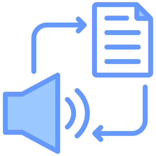 síntesis de voz icono gratis