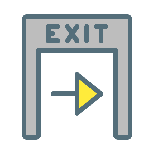 Emergency exit free icon Emergency exit free icon