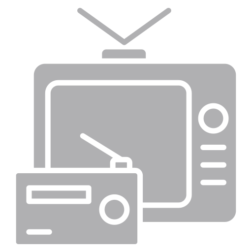 medios electrónicos icono gratis