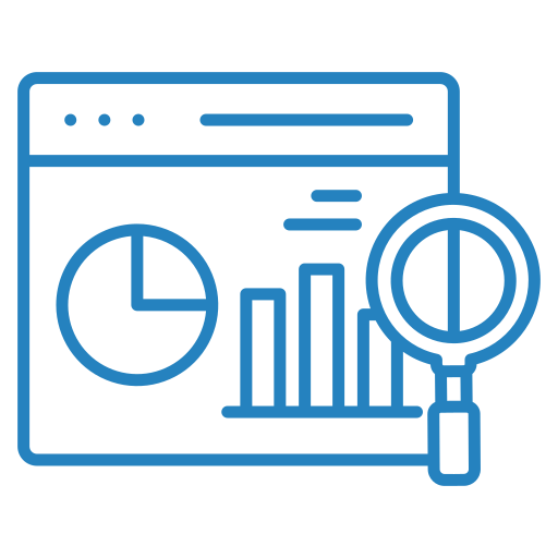 análisis de medios icono gratis