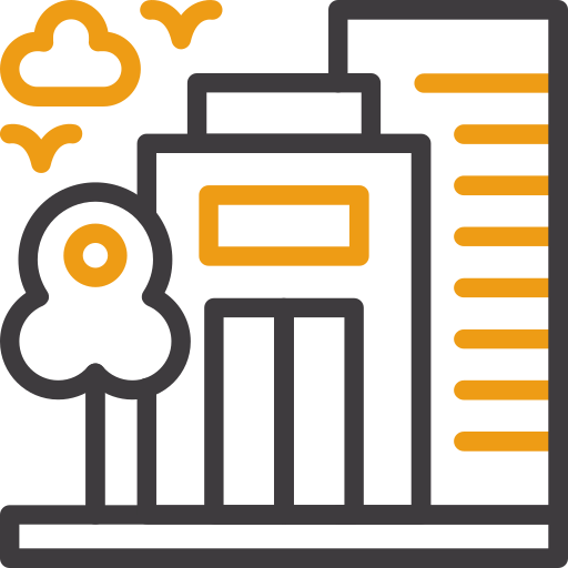 paisaje urbano icono gratis