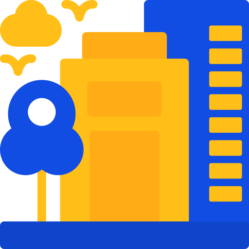 paisaje urbano icono gratis