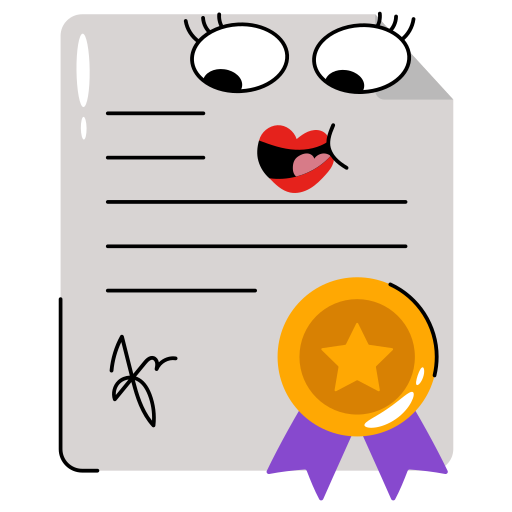 certificado icono gratis