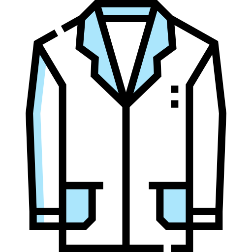 Doctor coat Detailed Straight Lineal color icon