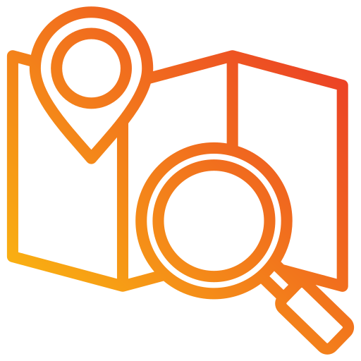 análisis de ubicación icono gratis
