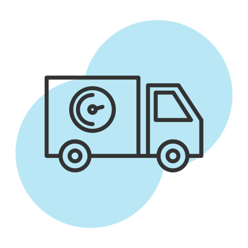 camión de reparto icono gratis