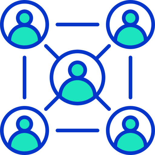 Group dynamics Generic color lineal-color icon