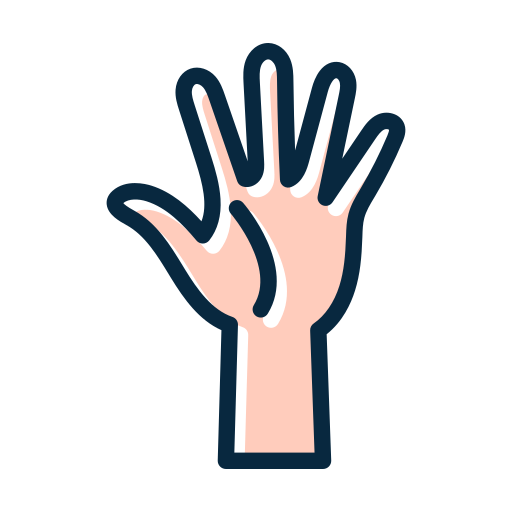 Raise hand free icon Raise hand free icon