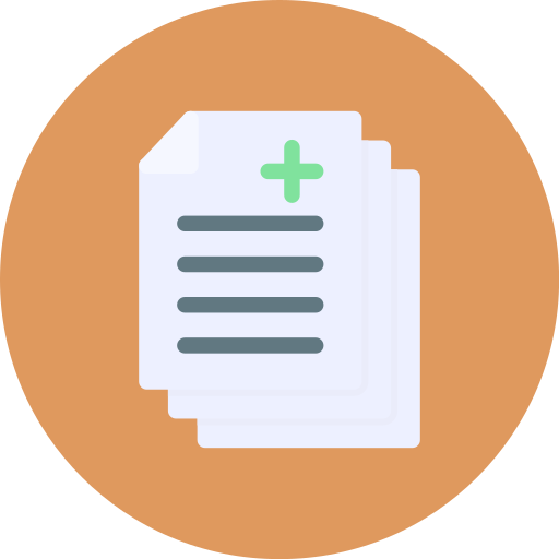 informes médicos icono gratis