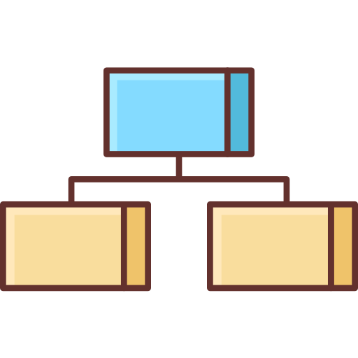 estructura jerarquica icono gratis