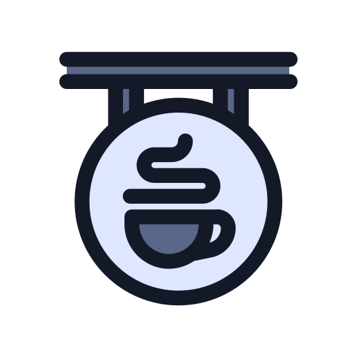 signo de cafetería icono gratis