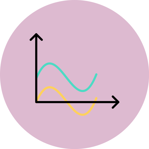 gráfico de ondas icono gratis