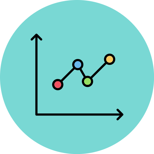 gráfico de linea icono gratis