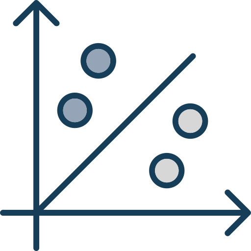 gráfico de dispersión icono gratis