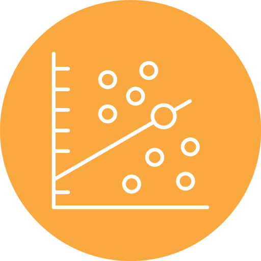 gráfico de dispersión icono gratis