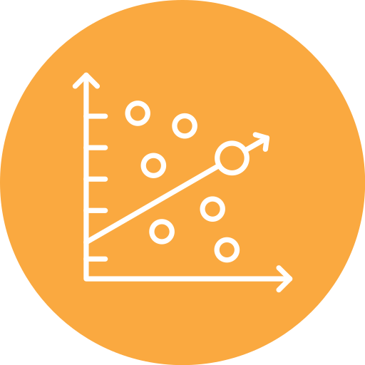 gráfico de dispersión icono gratis