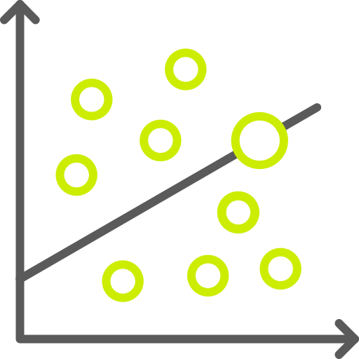 gráfico de dispersión icono gratis