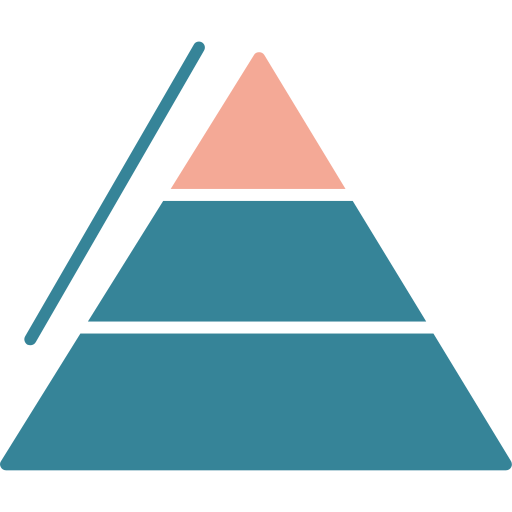 gráfico piramidal icono gratis