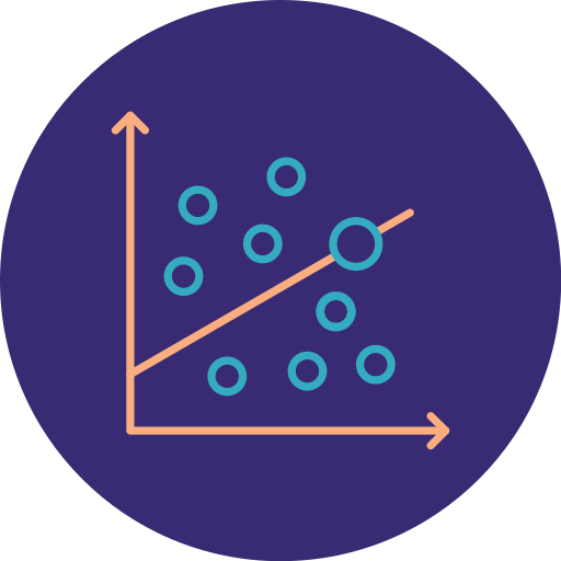 gráfico de dispersión icono gratis