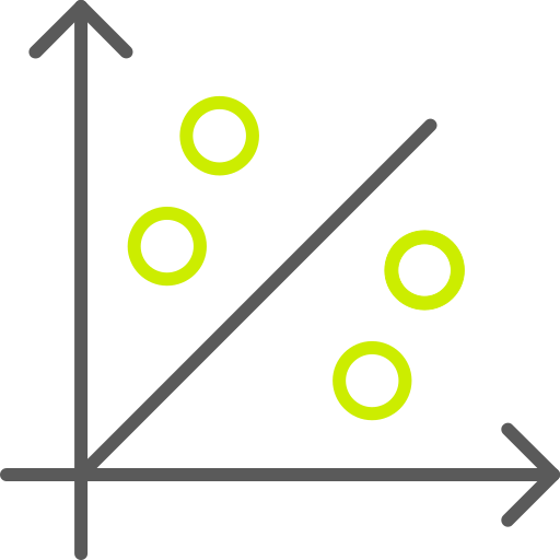 gráfico de dispersión icono gratis