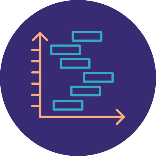 gráfico de gantt icono gratis