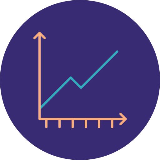 graphique en ligne Icône gratuit
