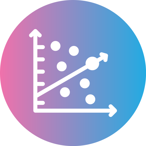 gráfico de dispersión icono gratis