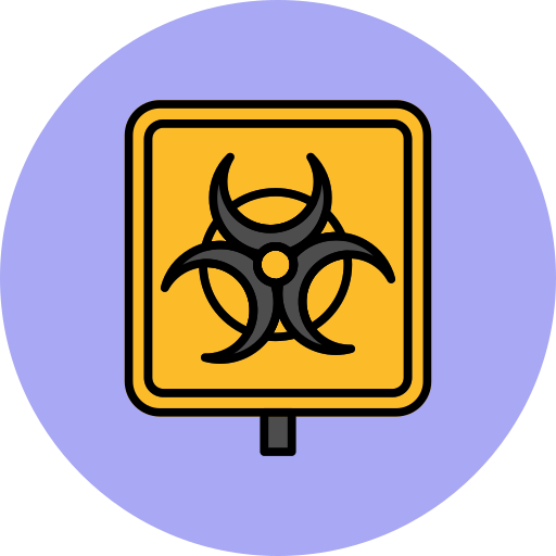 riesgo biológico icono gratis