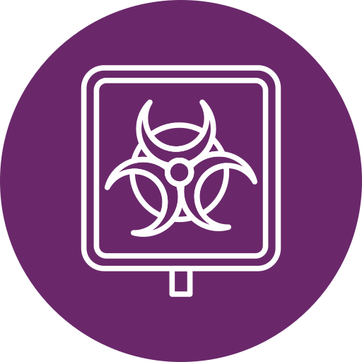 riesgo biológico icono gratis