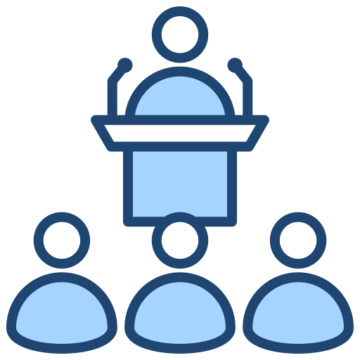 hablar en público icono gratis