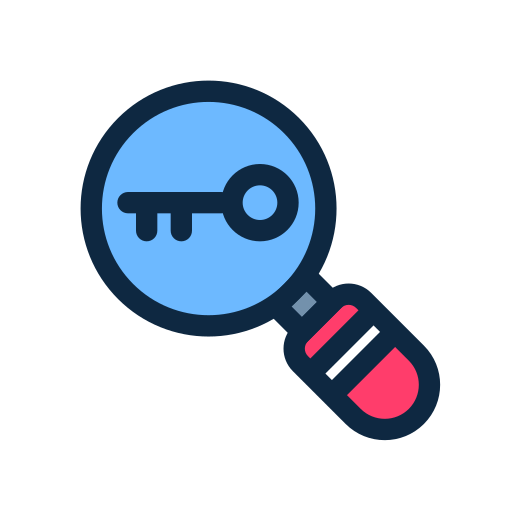 investigación de palabras clave icono gratis