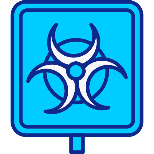 riesgo biológico icono gratis