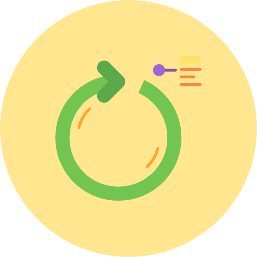 flecha circular icono gratis