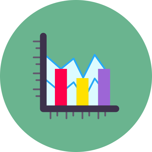 Bar chart Generic color fill icon