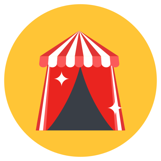 tienda de circo icono gratis