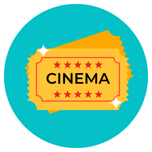 entradas de cine icono gratis